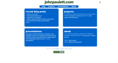 Desktop Screenshot of johnpaulett.com